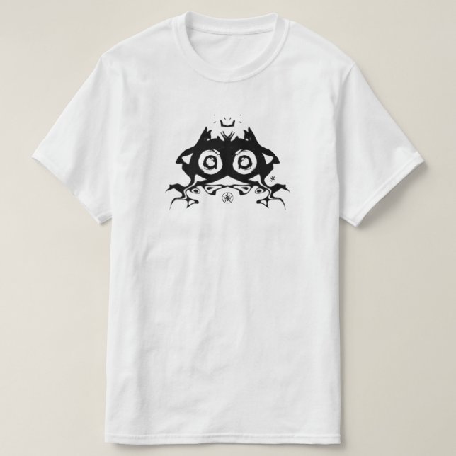 Konstig kronad sak-frosk t shirt (Design framsida)