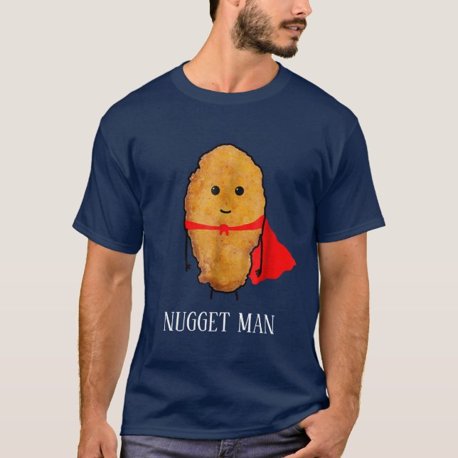 konstig kycklingnugget man ord art t shirt (Framsida)