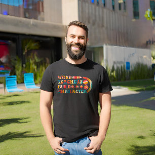 Konstig Lärare Bygger tecken T Shirt