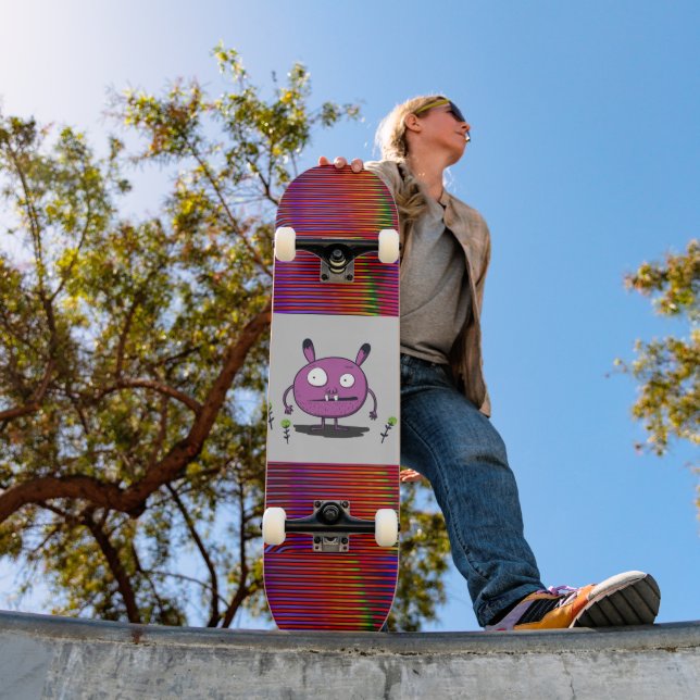 KONSTIG LILA MONSTER Skateboard (Utomhus 1)