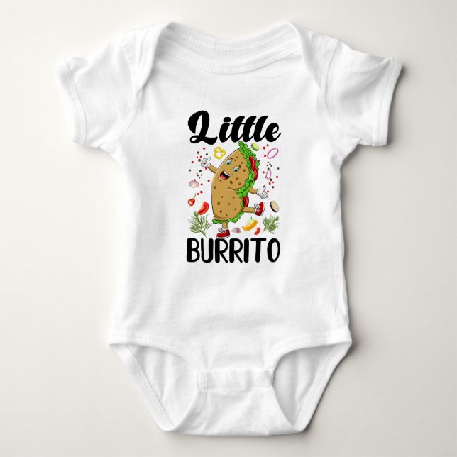 konstig, liten burrito ord art t shirt (Framsida)