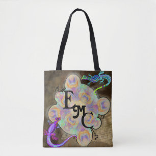 Konstig Lizard Monogram Intials Bag Tygkasse