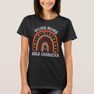 Konstig Mammor Bygger karaktären Leopard Rainbow M T Shirt