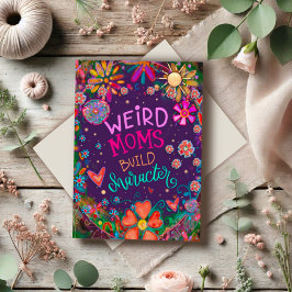 Konstig Mammor Funny Cute Roligt Heart Blommigt Ca Kort