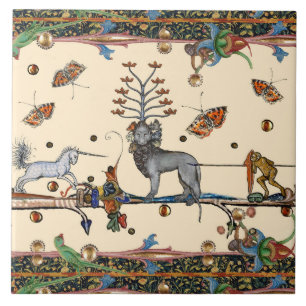 KONSTIG MEDIEVAL BESTIARY,APOCALIYPTIC BEAST,UNICO KAKELPLATTA