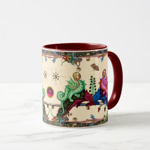 KONSTIG MEDIEVAL BESTIARY Human Heabrid Dragon Mugg