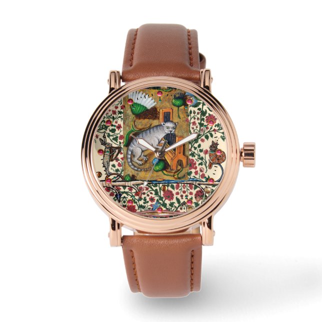 KONSTIG MEDIEVAL BESTIARY MUSIC,CAT PLAYCHAN ORGAN ARMBANDSUR (Framsida)