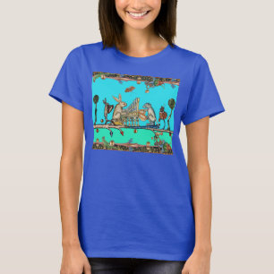 KONSTIG MEDIEVAL BESTIARY SKAPAR MUSIC,Rabbit Blue T Shirt
