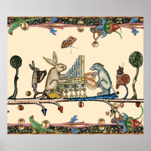 KONSTIG MEDIEVAL BESTIARY SKAPAR MUSIC,Rabbit, Hun Poster