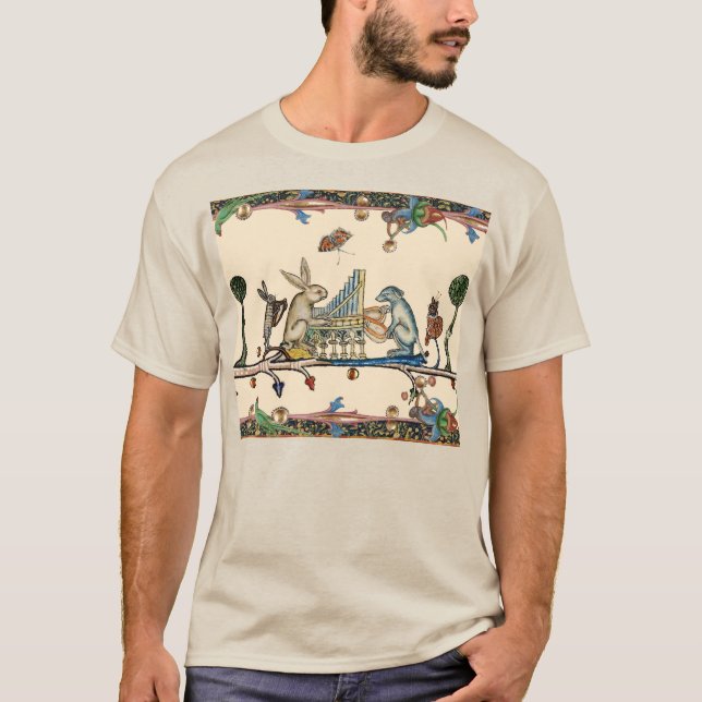 KONSTIG MEDIEVAL BESTIARY SKAPAR MUSIC,Rabbit, Hun T Shirt (Framsida)