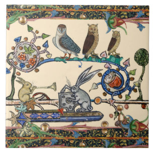 KONSTIG MEDIEVAL BESTIARY SKAPAR MUSIC Uggla ,Kani Kakelplatta