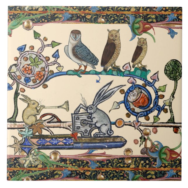 KONSTIG MEDIEVAL BESTIARY SKAPAR MUSIC Uggla ,Kani Kakelplatta (Framsidan)