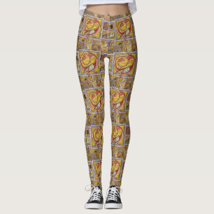 KONSTIG MEDIEVAL BESTIARY,SNAKE DRAGON,FOREST ANIM LEGGINGS
