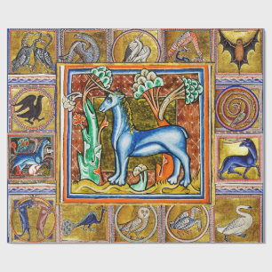 KONSTIG MEDIEVAL BESTIARY, UNICORN FANTASTIC DJUR PRESENTPAPPER