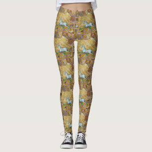 KONSTIG MEDIEVAL BESTIARY,UNICORN SPRINGA,SKOGSDJU LEGGINGS
