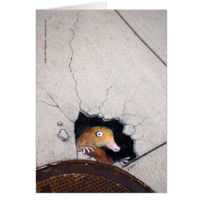 konstig mole hälsningskort (Framsidan)