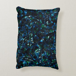 Konstig mosaik över mörkens bakgrund och oklar gni prydnadskudde