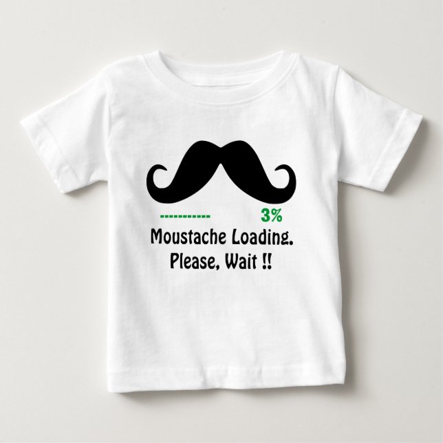 konstig mustasch t-shirt (Framsida)