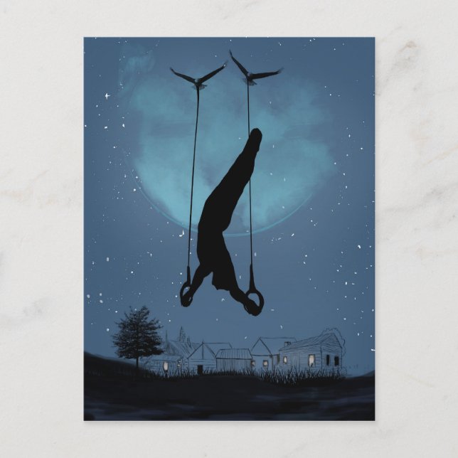 konstig natt vykort (Framsida)