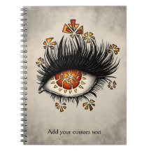 Konstig Öga i Lava Digital Art Anpassningsbar Text