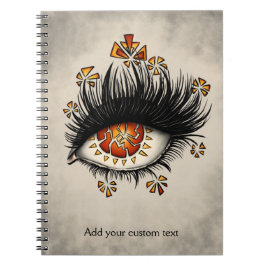 Konstig Öga i Lava Digital Art Anpassningsbar Text Anteckningsbok