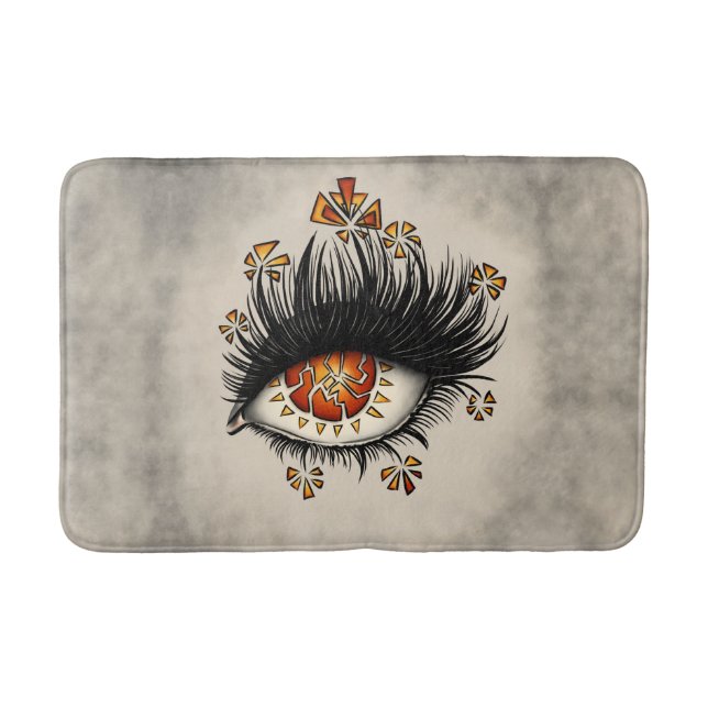 Konstig Öga i Lava Digital Art Badrumsmatta (Framsidan)