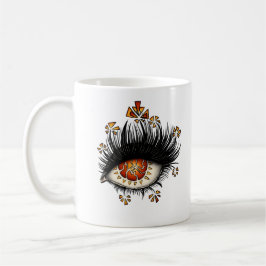 Konstig Öga i Lava Digital Art Kaffemugg