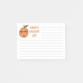 Konstig Orange Livsmedel Shopping List Post-it Block