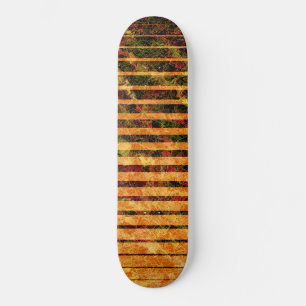 Konstig orange rand och repade små fyrkanter mini skateboard bräda 18,5 cm