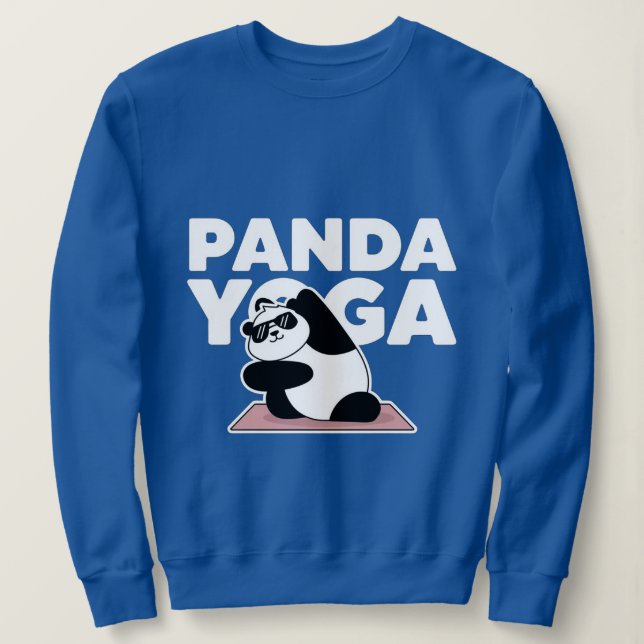 konstig panda yoga t shirt (Design framsida)