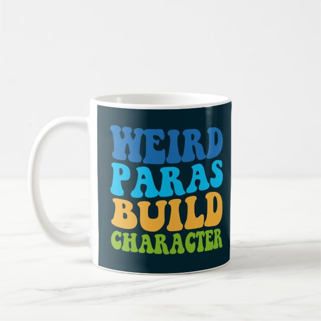 Konstig Paras Uppbyggnad Karaktär Biträdande Funny Kaffemugg (Vänster)