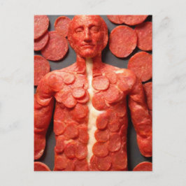 Konstig Pepperoniman Konstkort Vykort
