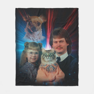 Konstig Pet Porträtt Glamor Shot Fleecefilt