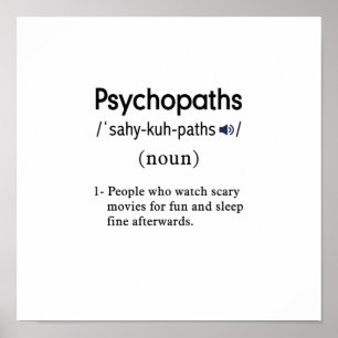 konstig psykopatdefinitionspunkt poster