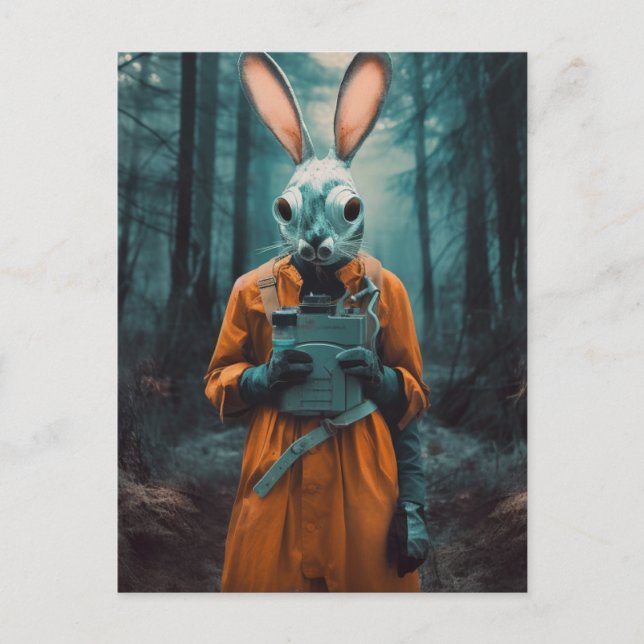 Konstig Rabbit Vykort (Framsida)