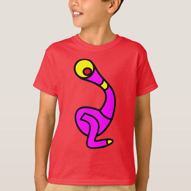 konstig röd skjorta tee shirt (Framsida)