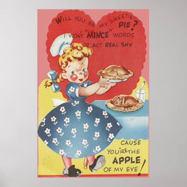 Konstig Rolig Köttfärs Äppelpaj Servitris Alla Hjä Poster (Framsidan)