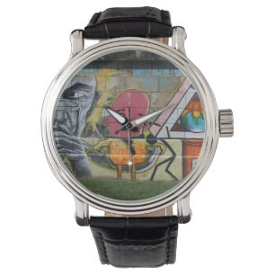 Konstig Rosa Figur av Roligt Armbandsur
