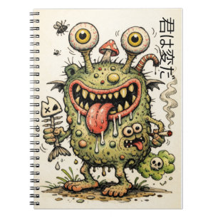 Konstig sak Monter tecknad teckning pojkar 君は変だ Anteckningsbok