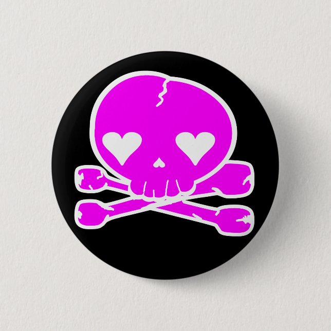 Konstig Skalle Goth Kawaii Stil Knapp (Framsida)