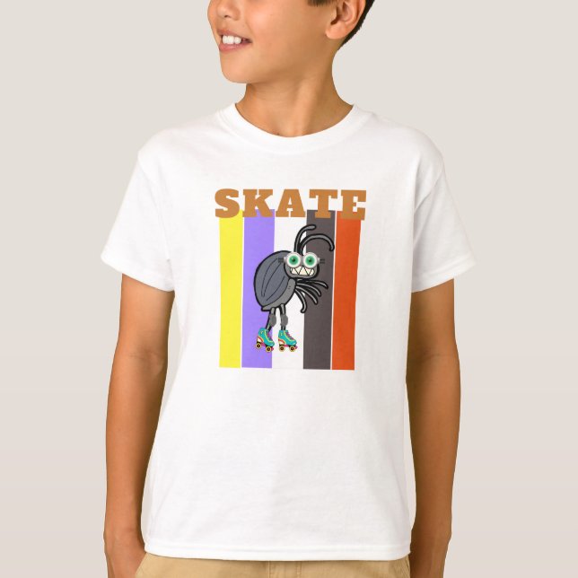 Konstig Skating Kryp T Shirt (Framsida)