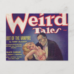 Konstig Tales Vampire Tecknad Bok Vykort