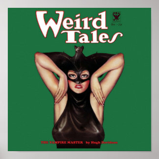 Konstig Tales Vintage Pulp Cover Art Bevackert R Poster