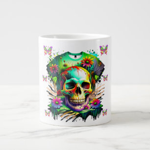 Konstig till slut - Psychedelic Skull och Blommigt Jumbo Mugg