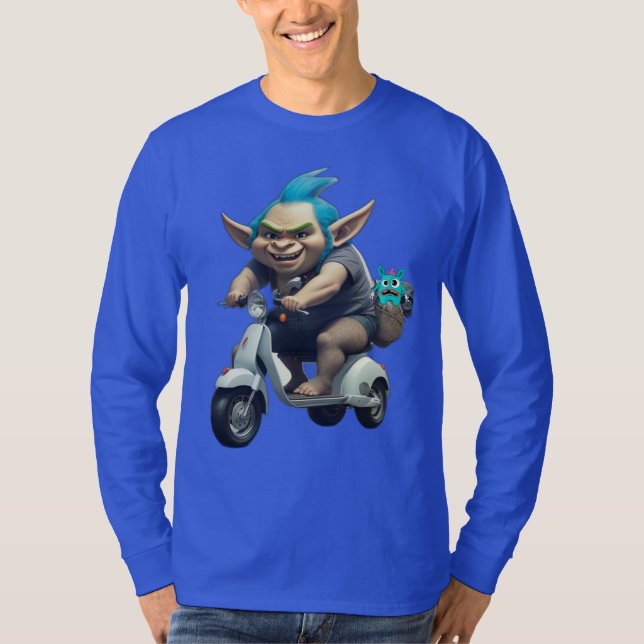 Konstig Troll på en skottfot T Shirt (Framsida)