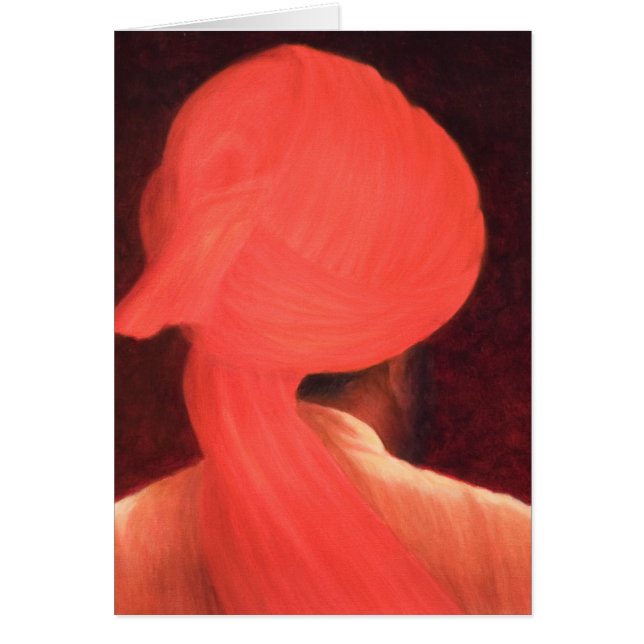 Konstig Turban Hälsningskort (Framsidan)