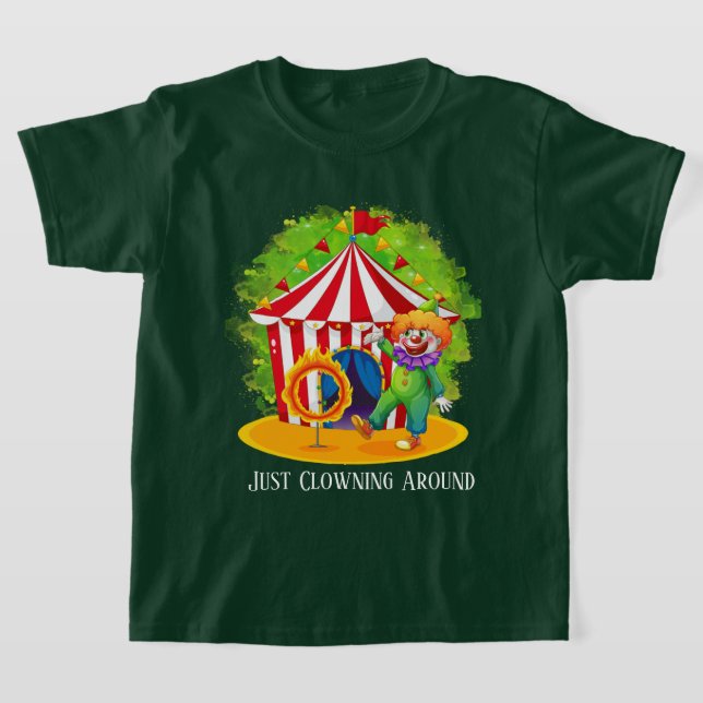 konstig, unisex-ungar, clown cirkus t shirt (Laydown)