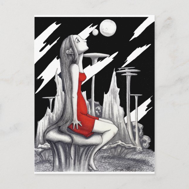 konstig värld vykort (Framsida)