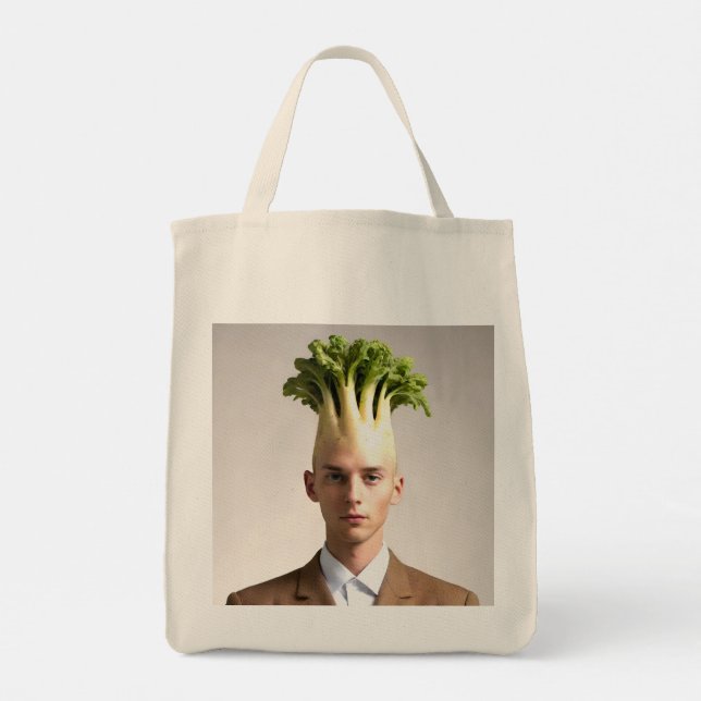 Konstig Vegetable Killen Tote Bag Tygkasse (Baksida)