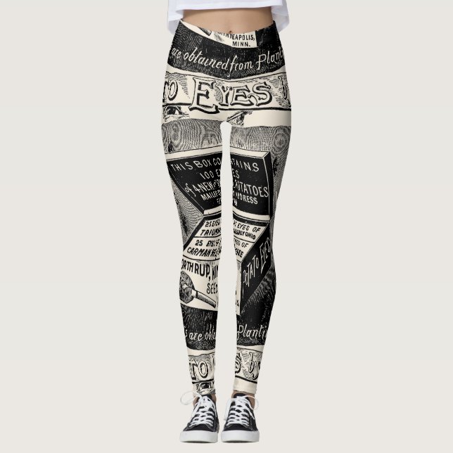 Konstig vintagepotatisannons leggings (Framsida)